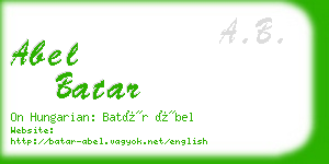 abel batar business card